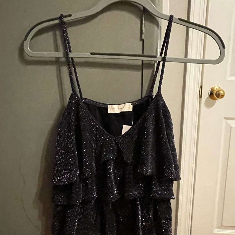 By Together Glittery Black Top